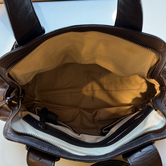 Cole Haan brown leather top handle satchel - Picture 4 of 4